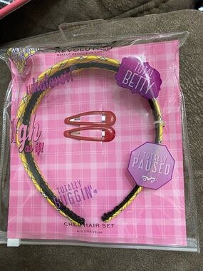 Revolution Accessories Headband and Clips - Yellow, Black, Red